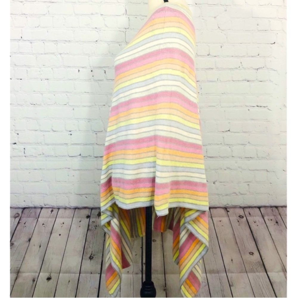 Like new! GAP silk rainbow pastel striped shrug / poncho / shawl / tunic! Sz M/L - Picture 13 of 13